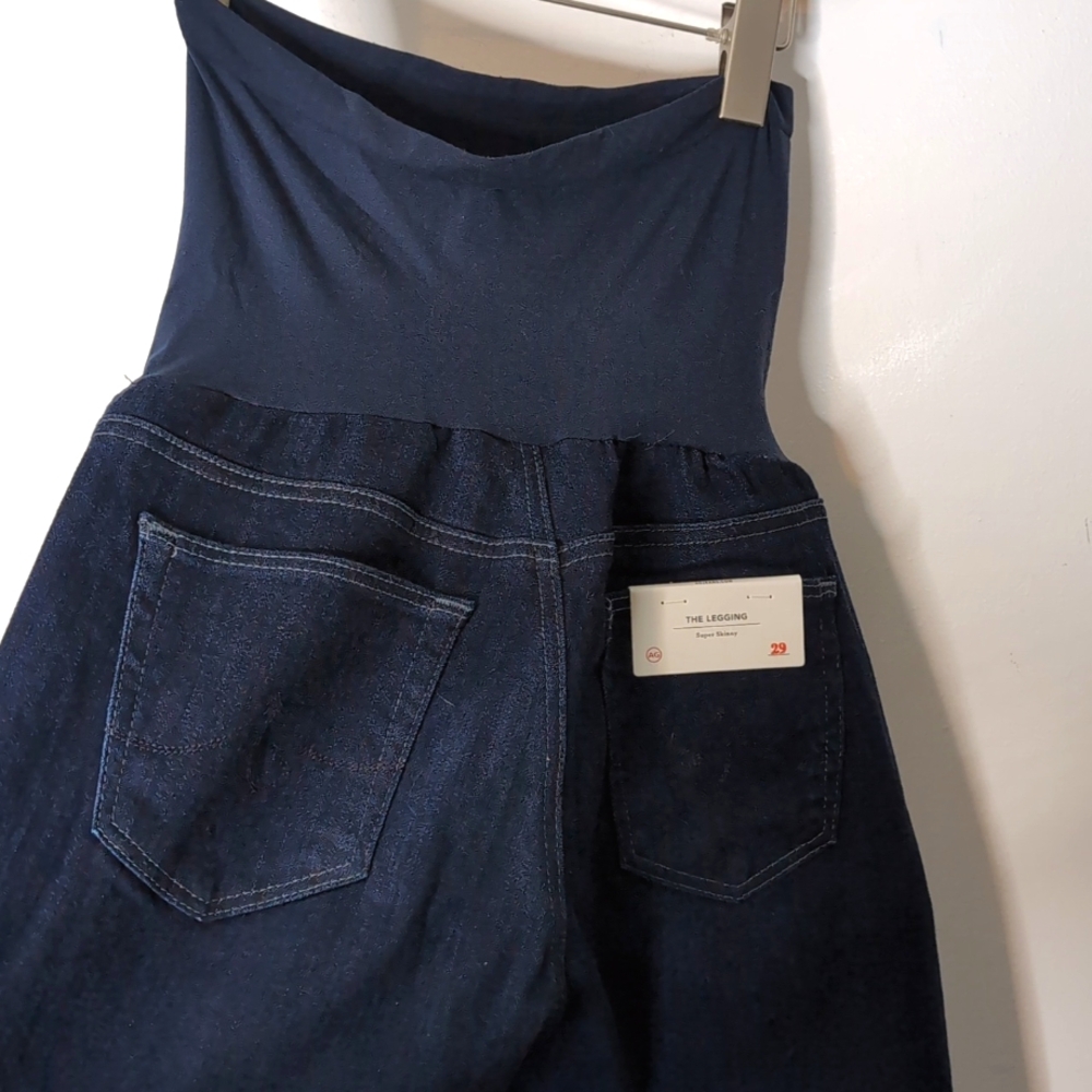 Adriano Goldschmied "The Legging" Super Skinny Dark Wash Maternity Jeans Sz 29 - Picture 8 of 15